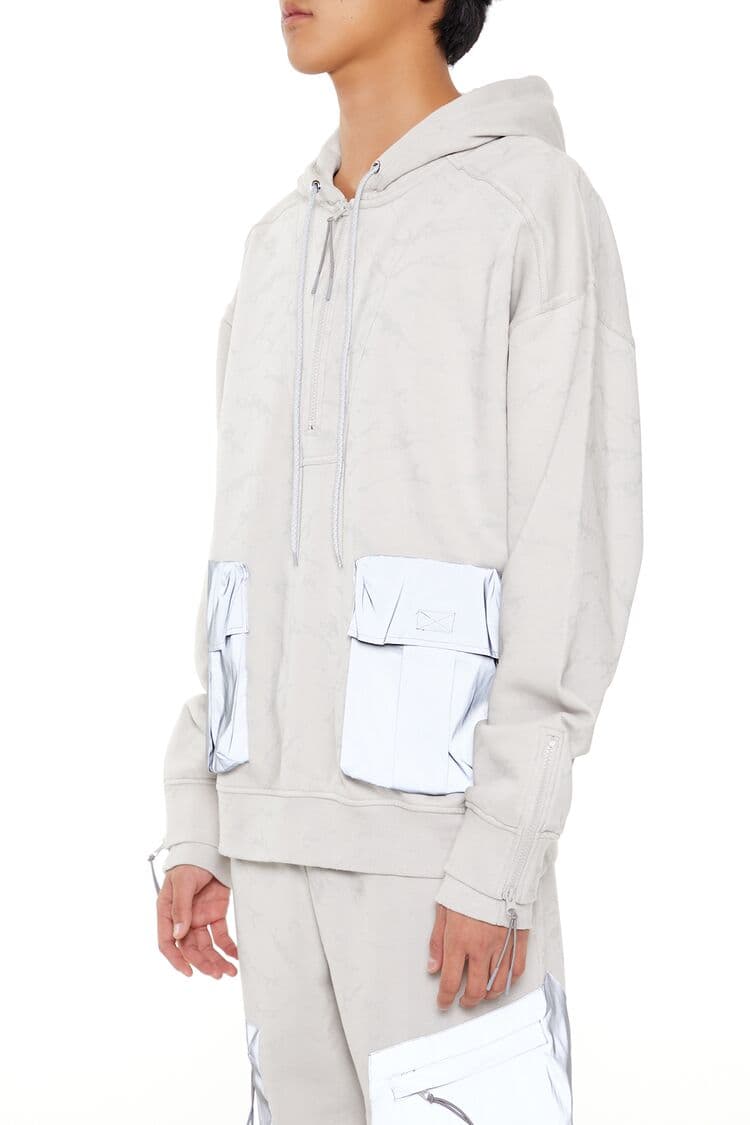 Yarım Yaka Kapüşonlu Sweatshirt