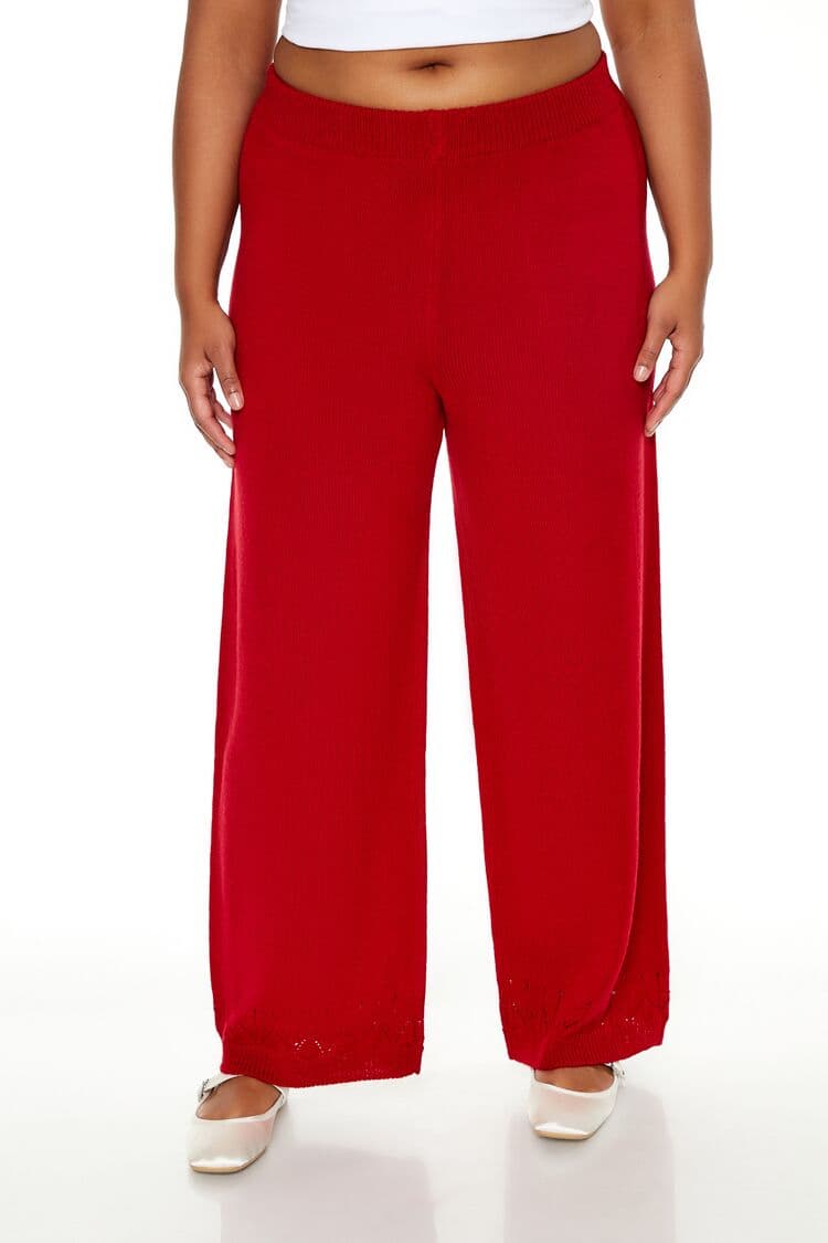 Plus Size Triko Pantolon